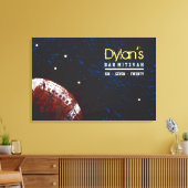 FOOTBALL SPLATTER Bar Mitzvah Inloggen Memory Boar Canvas Afdruk (Insitu (Woonkamer))