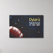FOOTBALL SPLATTER Bar Mitzvah Inloggen Memory Boar Canvas Afdruk (Voorkant)