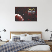 FOOTBALL SPLATTER Bar Mitzvah Inloggen Memory Boar Canvas Afdruk (Insitu (Slaapkamer))
