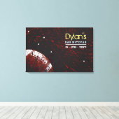 FOOTBALL SPLATTER Bar Mitzvah Inloggen Memory Boar Canvas Afdruk (Insitu (Houten vloer))