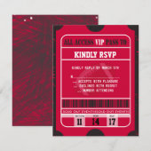 Football Splatter Bar Mitzvah RSVP-reactiekaart RSVP Kaartje (Voorkant / Achterkant)