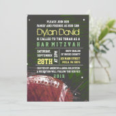 FOOTBALL SPLATTER Bar Mitzvah Uitnodiging (Staand voorkant)