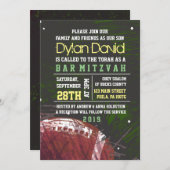 FOOTBALL SPLATTER Bar Mitzvah Uitnodiging (Voorkant / Achterkant)