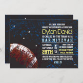 FOOTBALL SPLATTER Bar Mitzvah Uitnodiging (Voorkant / Achterkant)