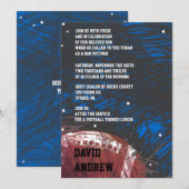 Football Splatter Bar Mitzvah Uitnodiging (Voorkant / Achterkant)