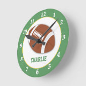 Football sport - Aangepaste wandklok - Groen (Hoek)