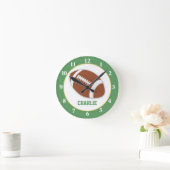 Football sport - Aangepaste wandklok - Groen (Huis)