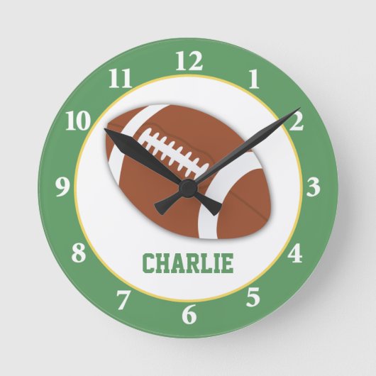 Football sport - Aangepaste wandklok - Groen (Voorkant)