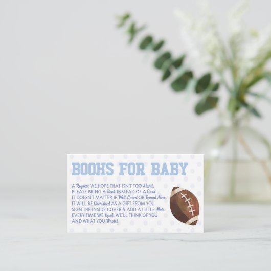 Football Sport Baby shower Boeken voor Baby Kaart (Staand voorkant)