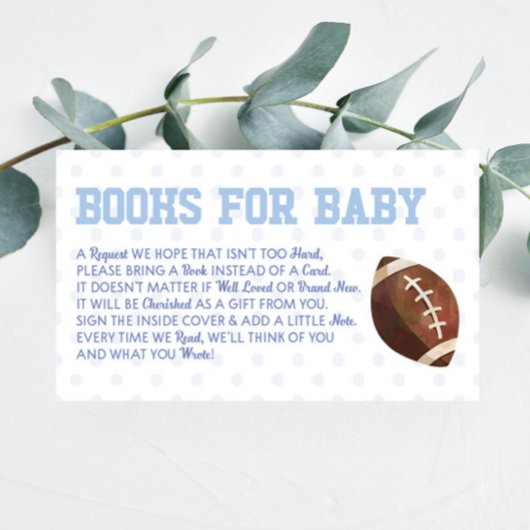 Football Sport Baby shower Boeken voor Baby Kaart