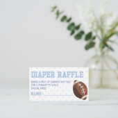 Football Sport Baby shower Luier Raffle Informatiekaartje (Staand voorkant)