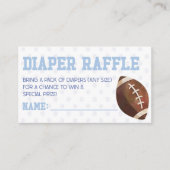 Football Sport Baby shower Luier Raffle Informatiekaartje (Voorkant)