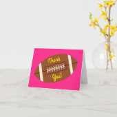 Football sport Birthday Party roze Kaart (Gele Bloem)