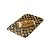 Football Sport Black en Brown Bath Mat (Gekanteld)