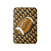 Football Sport Black en Brown Bath Mat (Voorkant Verticaal)
