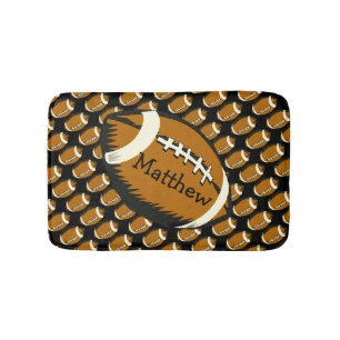 Football Sport Black en Brown Bath Mat