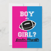 Football Sport Gender Reveal Uitnodigingen (Achterkant)