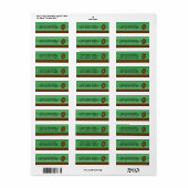 Football Sport Groen Bruin Feestadreslabel Etiket (Full Sheet)