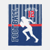 Football 🏈 Sport in donkerblauw en rood Fleece Deken