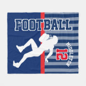 Football 🏈 Sport in donkerblauw en rood Fleece Deken