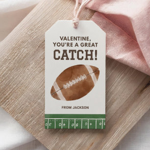 Football Sport Kinder Valentijnsdag Cadeaulabel