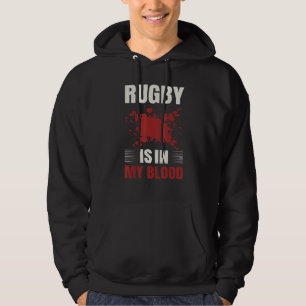 Football Sport Rugby zit in mijn Mannen en vrouwen Hoodie