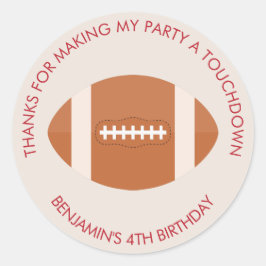 Football Sport Thema Verjaardag Ronde Sticker