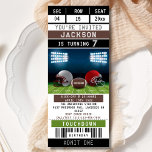 Football Sport Ticket Verjaardagsuitnodiging Kaart<br><div class="desc">Start de viering met ons Football Sports Ticket Verjaardagsuitnodiging! Score groot met uw gasten door hen uit te nodigen om deel te nemen aan de opwinding van uw speciale dag met deze sportieve en stijlvolle uitnodiging. Ontworpen om te lijken op een football game ticket, deze uitnodiging zet de perfecte toon...</div>