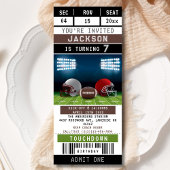 Football Sport Ticket Verjaardagsuitnodiging Kaart