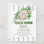 Football Sport TouchDown Party Tailgating Birthday Kaart (Voorkant)