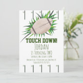 Football Sport TouchDown Party Tailgating Birthday Kaart (Staand voorkant)