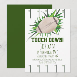 Football Sport TouchDown Party Tailgating Birthday Kaart