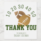 Football Sport TouchDown Tailgate bedankt Kraft Wijn Etiket (Enkel label)