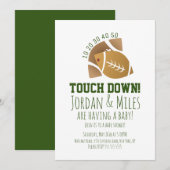 Football Sport TouchDown Tailgating Baby shower Kaart (Voorkant / Achterkant)