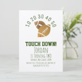 Football Sport TouchDown Tailgating Birthday Kraft Kaart (Staand voorkant)