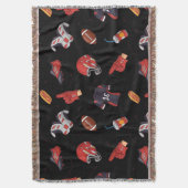 Football Sportapparatuur met voedselpatroon Deken (Voorkant Verticaal)