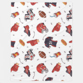 Football Sportapparatuur met voedselpatroon Fleece Deken (Voorkant)