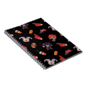 Football Sportapparatuur met voedselpatroon Notitieboek (Rechterzijde)