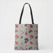 Football Sportapparatuur met voedselpatroon Tote Bag (Voorkant)