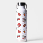 Football Sportapparatuur met voedselpatroon Waterfles (Voorkant)