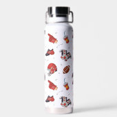 Football Sportapparatuur met voedselpatroon Waterfles (Achterkant)