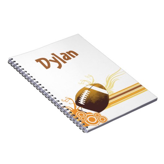 Football Sportbalspel Persoonlijke naam Notitieboek (Rechterzijde)