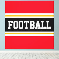 FOOTBALL Sportief Rood Zwart Wit Geel Strepen