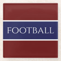 FOOTBALL Sportieve Deep Red White Navy Blue Stripe