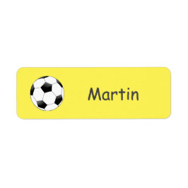 Football sportnaam kinder Label