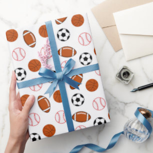 Football sportpatroon cadeaupapier