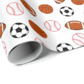 Football sportpatroon cadeaupapier (Rol Hoek)