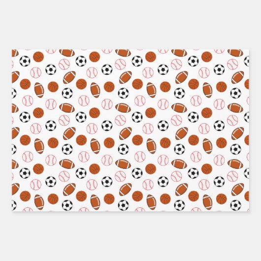 Football sportpatroon inpakpapier vel (Voorkant)