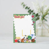 FOOTBALL SPORTS FAN 4x5 Flat Kaart (Staand voorkant)