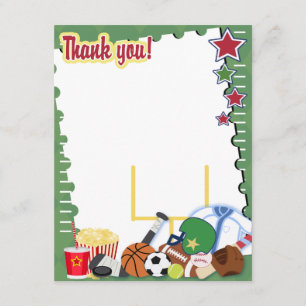 FOOTBALL SPORTS FAN 4x5 Flat Kaart